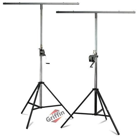 Crank Up Light Stands (2 Pack) Stage Lighting Truss System by GRIFFIN Portable Speaker Tripod ...