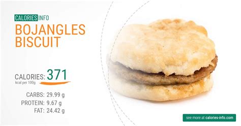 Bojangles Biscuit Calories and Nutrition (100g)