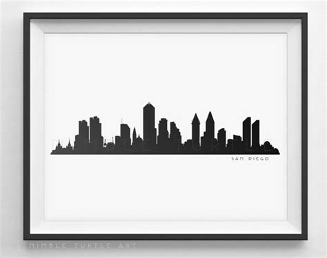 San Diego Skyline Silhouette Vector at Vectorified.com | Collection of ...