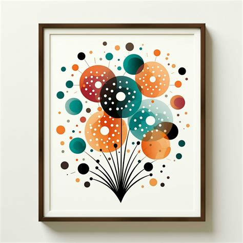 AI generated Colorful but simple fireworks modern art clean design ...