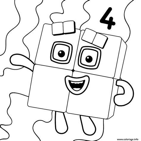 Numberblocks Coloring Pages Number 4 Images And Photos Finder | Images ...