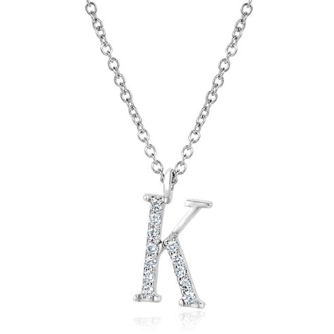 Diamond Initial Necklace K | Pravins