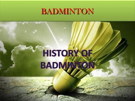 History of badminton