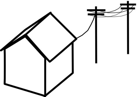 House With Power Lines Clip Art at Clker.com - vector clip art online, royalty free & public domain