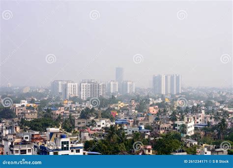 Kolkata City of Joy Skyline View. Landscape Scenery Urban India ...