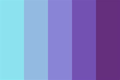 Aqua to Purple Color Palette