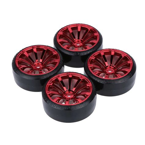 4Pcs / Set 1:10 RC Drift Car Tires Hard Tyre Wheel for Traxxas HSP Tamiya HPI Kyosho On Road ...