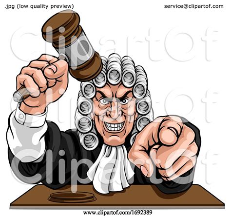 Judge Cartoon Character by AtStockIllustration #1692389