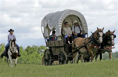 horse-drawn covered wagon rides | Covered wagon, Wagon, Ski area