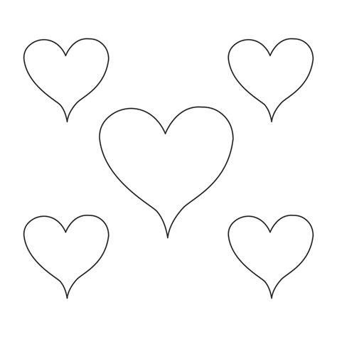 Small Printable Heart Shapes - Printable Online