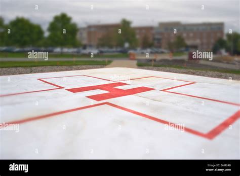 Helipad Helicopter Landing Pad At Hospital, Philadelphia Pennsylvania Stock Photo, Royalty Free ...