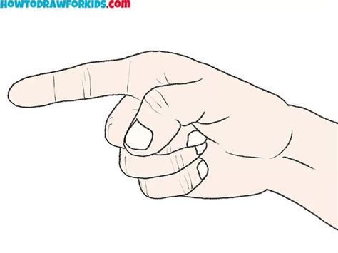 How to Draw a Pointing Finger Step by Step - Drawing Tutorial | How to draw fingers, Drawing ...