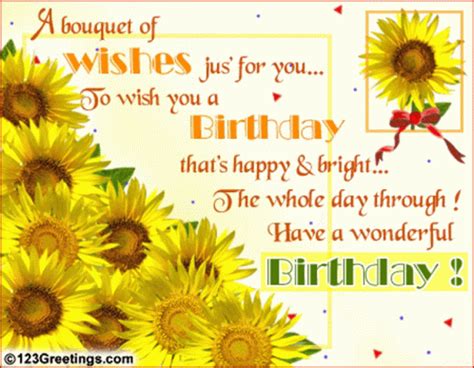 Happy Birthday Sunflower GIF - HappyBirthday Sunflower ...