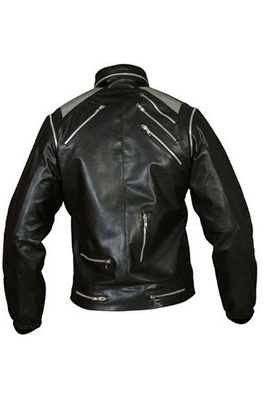 Michael Jackson Beat it Song Mens Biker Black Leather Jacket