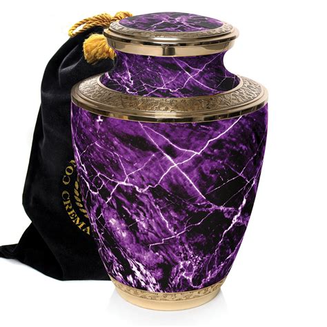 Marble Elegance Purple Cremation Urn - Commemorative Cremation Urns