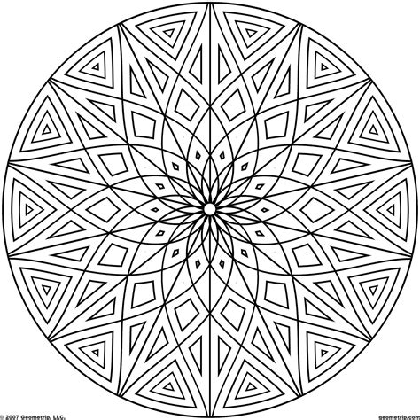 Geometric Circle Coloring Pages Coloring Pages