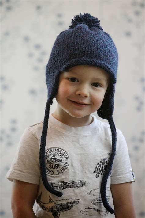 Balls to the Walls Knits: All in the Family Earflap Hat