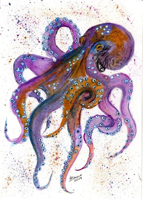 Pin by Pepper S on tattoo | Octopus painting, Octopus drawing, Sea ...