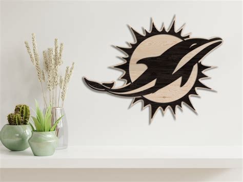 Miami Dolphins Wall Art Dolphin Wall Decor Football Wood - Etsy