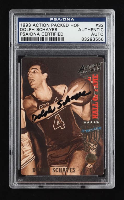 Dolph Schayes Signed 1993 Action Packed Hall of Fame #32 (PSA ...