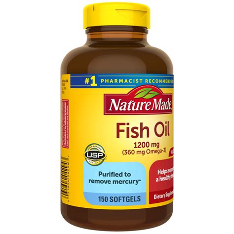 Nature Made Fish Oil 1200 mg Softgels (150 ct) - Instacart