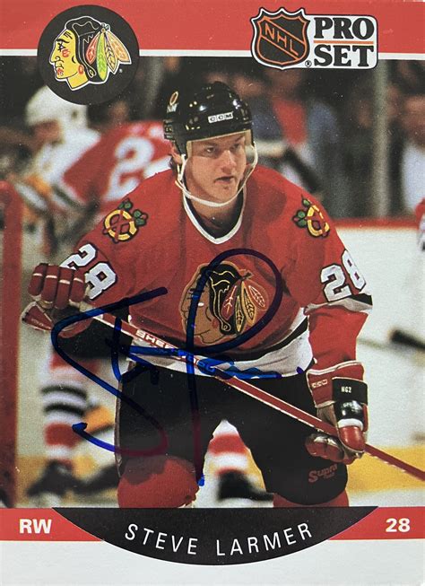 Steve Larmer Signed ’90 Pro Set Card - Chicagoland Sports Appearance ...