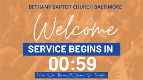 The Bethany Baptist Church of Baltimore, Maryland - Sunday Worship