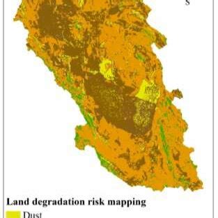 Land degradation susceptibility map in terms of soil erosion and dust ...