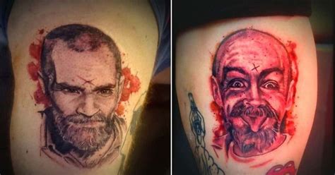 NY couple gets $1,600 Charles Manson tattoos with serial killer's ashes ...