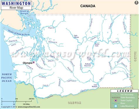 Map Of Washington State Rivers - East Map