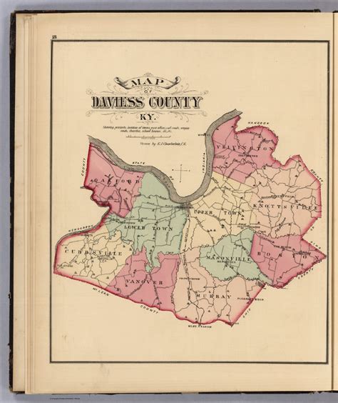 Map of Daviess County, Ky. Showing precincts, location of towns, post ...