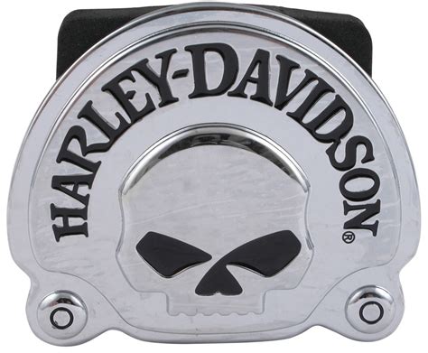 Harley-Davidson Skull 2" Trailer Hitch Receiver Cover - Chrome Baron ...