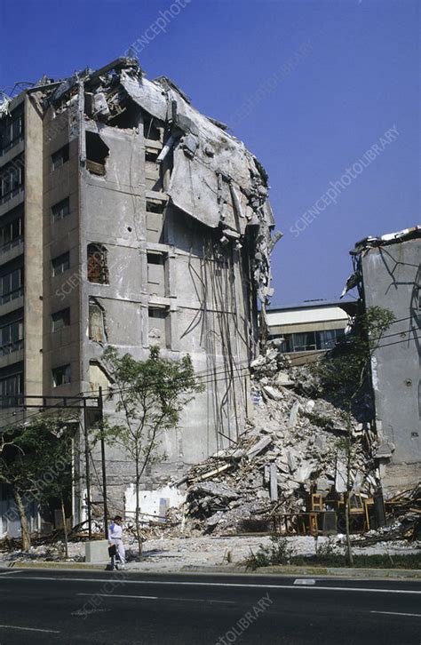 Earthquake damage, Mexico City - Stock Image - E370/0020 - Science ...