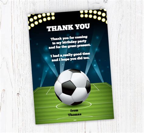 Football Floodlights Thank You Cards | Personalise Online Plus Free Envelopes | Putty Print