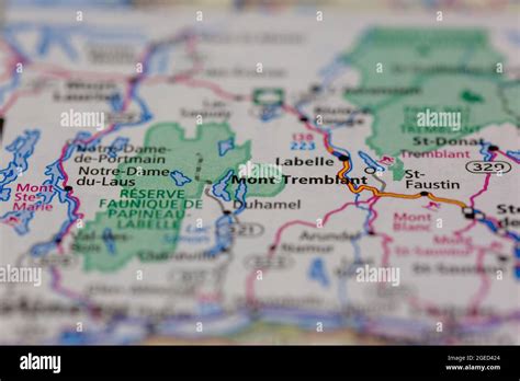 Mont tremblant on a map hi-res stock photography and images - Alamy