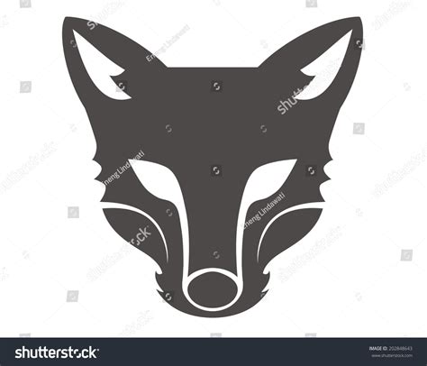 Fox Head Silhouette Stock Vector Illustration 202848643 : Shutterstock