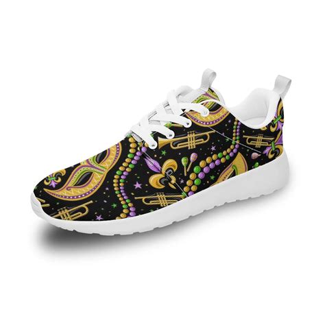 Mardi Gras Mens Womens Running Shoes Tennis Walking Sneakers Breathable Non Slip Athletic Sport ...