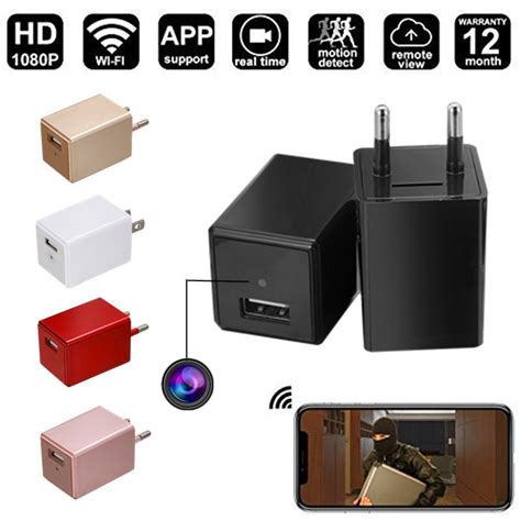 Wireless H.264 HD 1080P WIFI Hidden Camera USB Mini Wall Charger