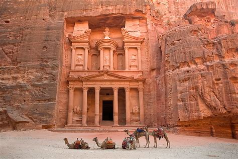 HD wallpaper: Petra in Jordan, history, architecture, the past, animal, built structure ...