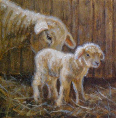 Sheep & Lamb Paintings | Sheep paintings, Animal paintings, Sheep art