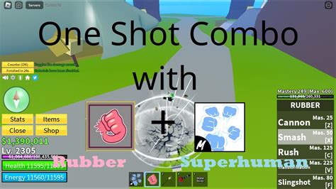 『Best Rubber + Superhuman Combo』Second Version | Roblox | Blox fruits ...