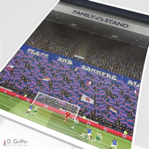 Glasgow Rangers Ibrox Flags and Banners Poster / Print | Etsy UK