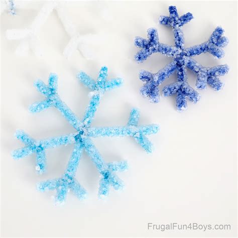 Borax Crystal Snowflake Science Experiment - Frugal Fun For Boys and Girls