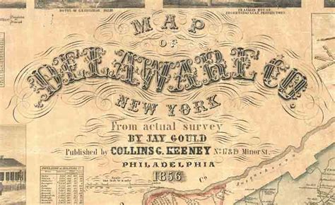 Map of Delaware Co 1856