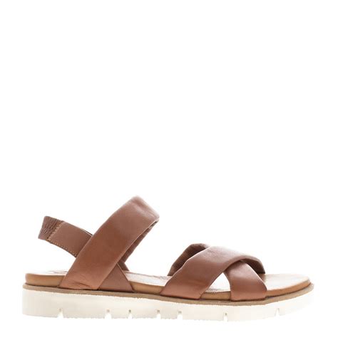 Carl Scarpa Connie Leather Cross Over Sandals Tan | Jarrold, Norwich