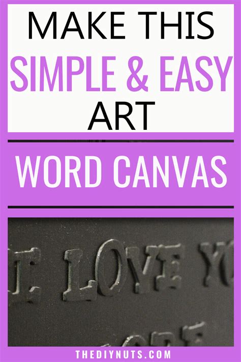 DIY Word Canvas Art Project for Kids & Adults | Canvas art projects ...