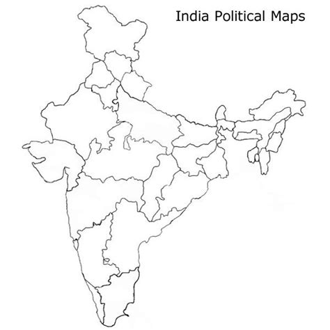 Download the Blank India Political Map ,Blank India Map, India Outline Map Download, Blank ...