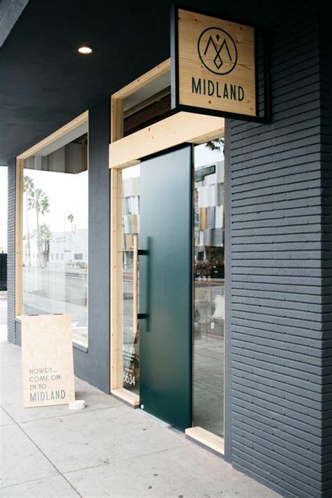 around l.a. / midland. | Storefront design, Shop signage, Exterior signage