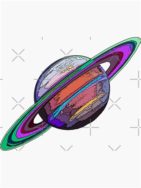 "Saturn: The Ringed Planet" Sticker for Sale by Havocgirl | Redbubble