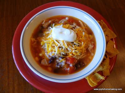 Chicken, Black Bean & Salsa Soup - Joyful Homemaking